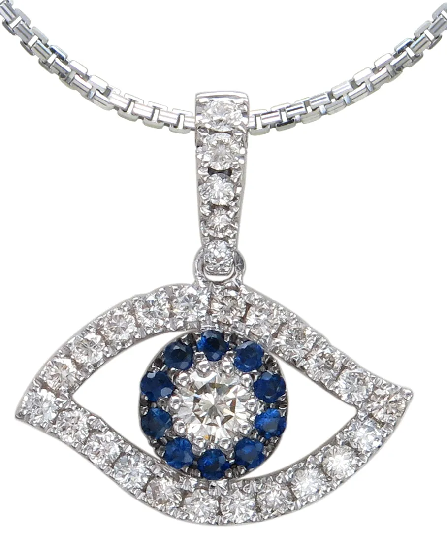 0.50ct tw Protective Evil Eye Pendant Necklace