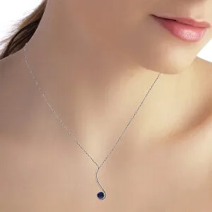 0.55 Carat 14K Solid White Gold Future Is Ours Sapphire Necklace