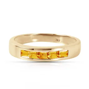 0.6 Carat 14K Solid Yellow Gold Tangerine Sherbet Citrine Ring