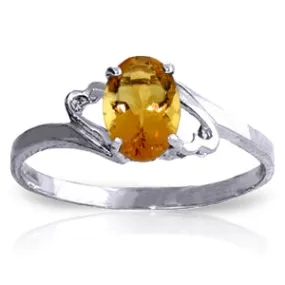 0.9 Carat 14K Solid White Gold My Endless Love Citrine Ring