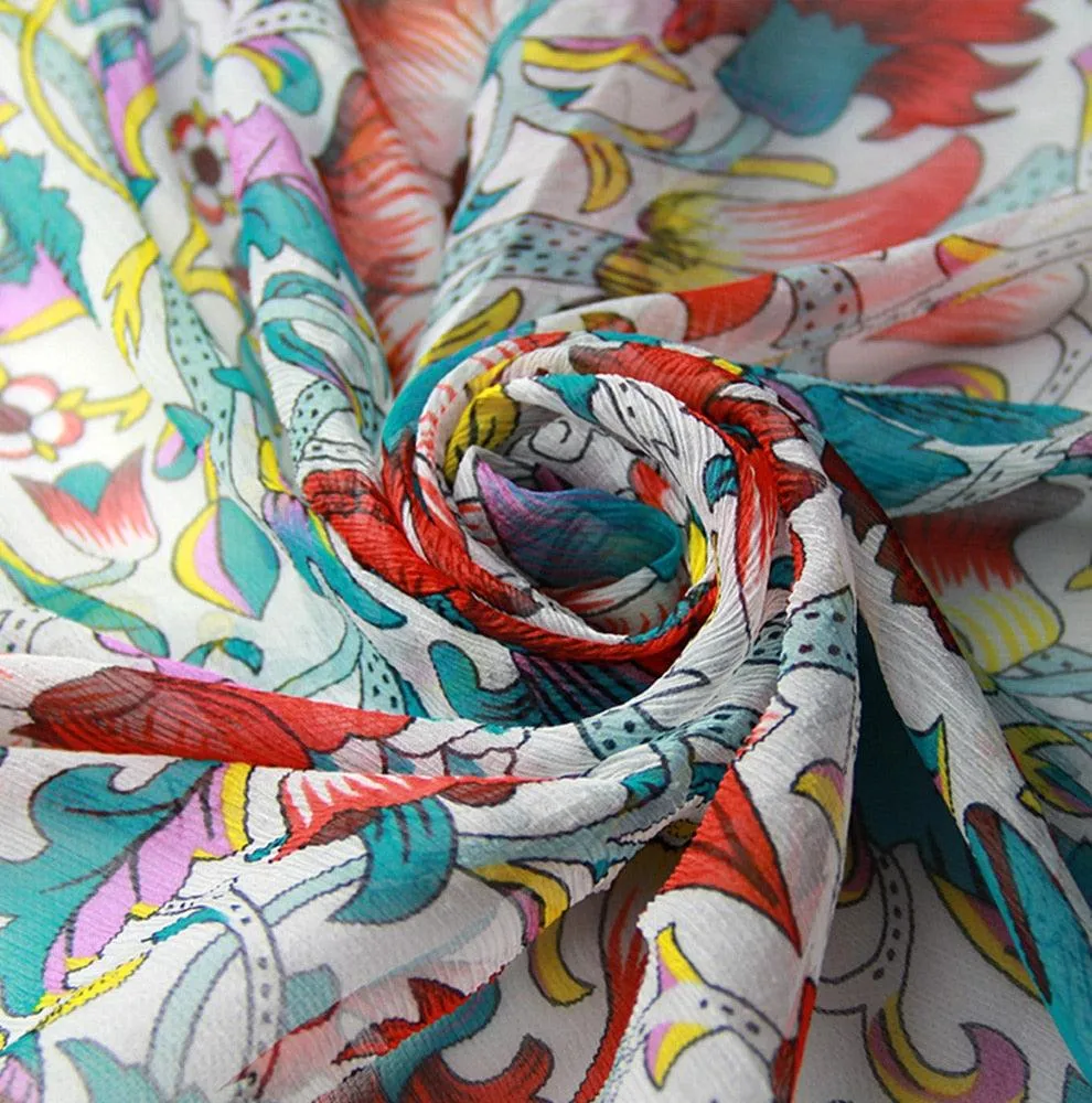 100% Silk Long Scarf Luxury New Design Beach Blanket Shawl