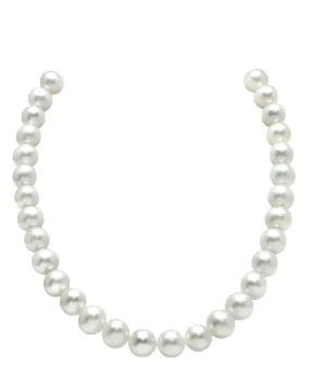 10.5-11.5mm White Freshwater Pearl Necklace- AAAA Quality