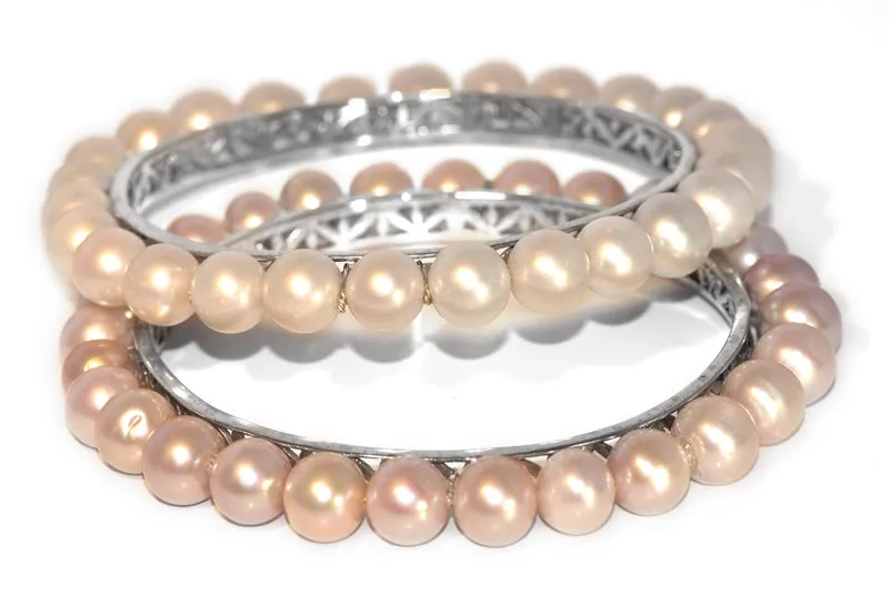 '10mm Pearl Bangles'