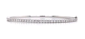 1.10ct t.w. White Gold Diamond Bangle