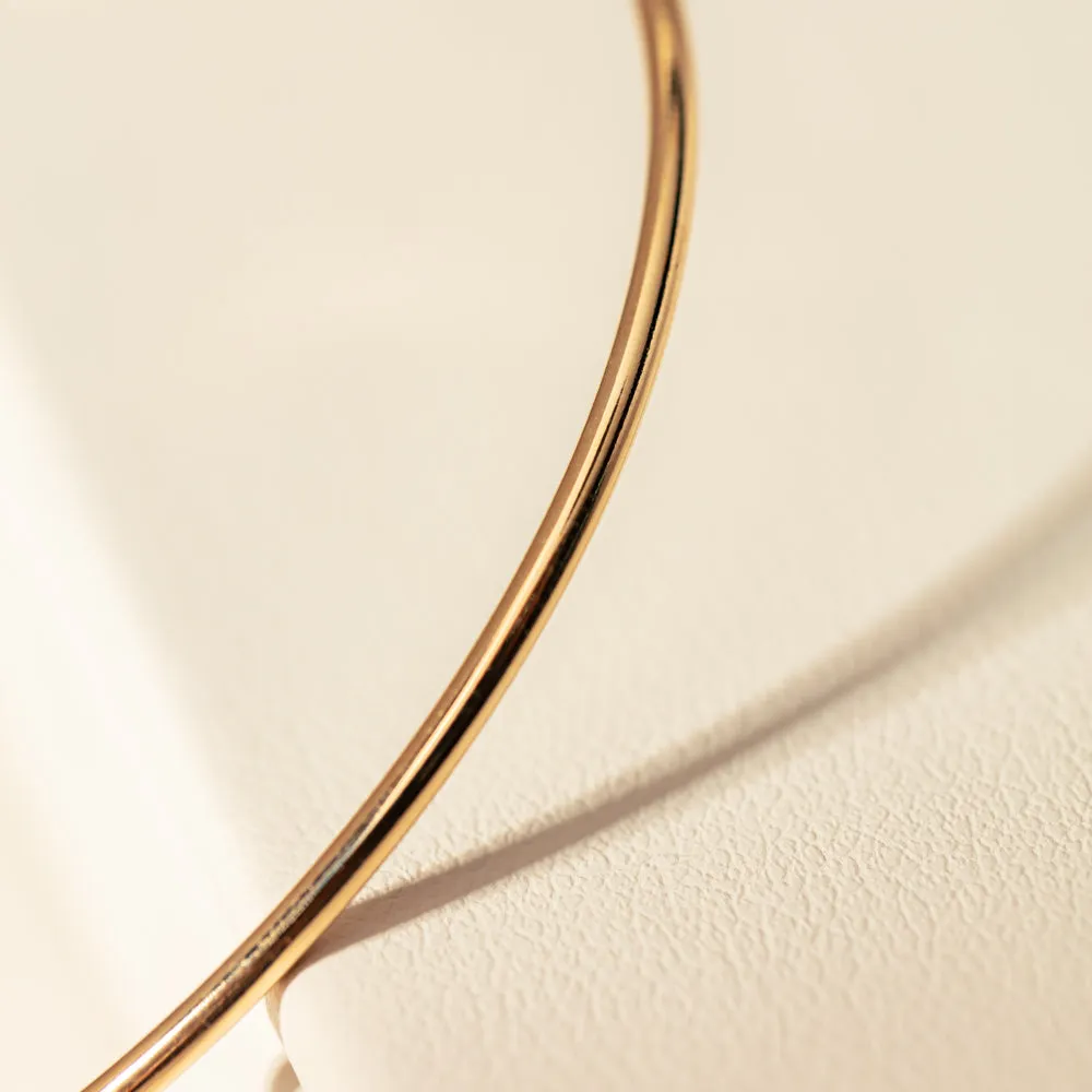 14ct Yellow Gold Fine Torc Bangle