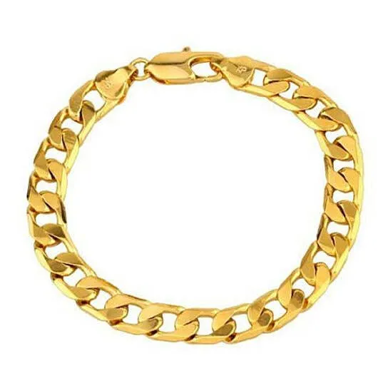 14k Gold Cuban Link Flat Chain Anklet