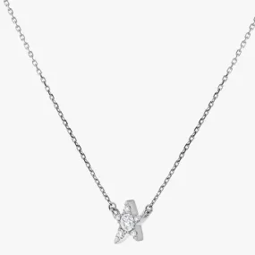 14K H-I/SI Single Star Diamond Necklace