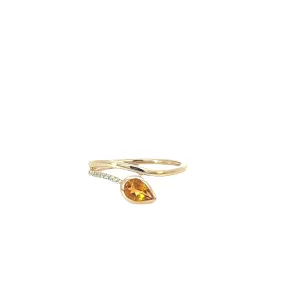 14k Yellow Gold Citrine Ring