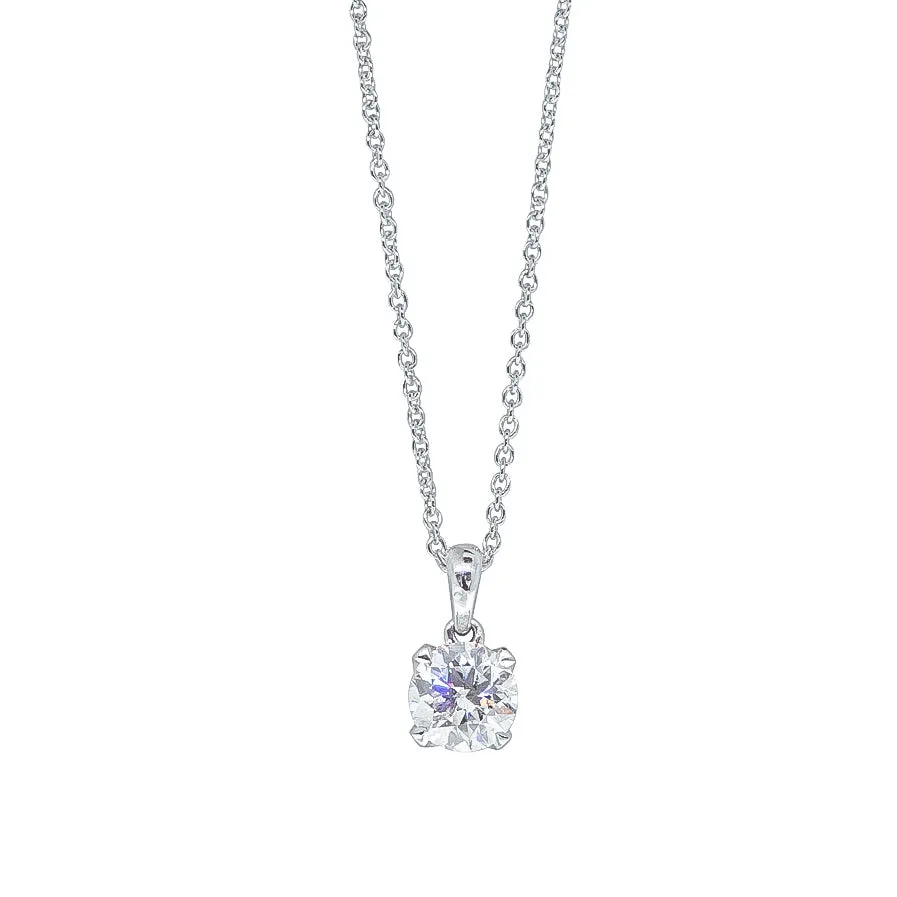 18ct White Gold 1.00ct Diamond Blossom Pendant