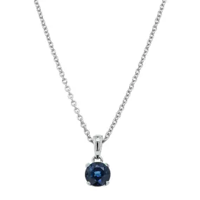 18ct White Gold Sapphire Blossom Pendant