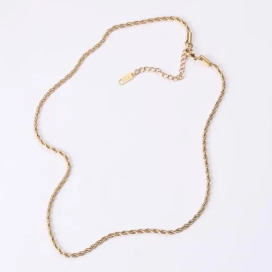 18K Gold-Filled 2mm Rope Necklace