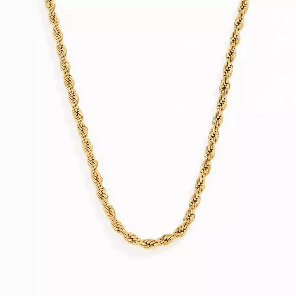 18K Gold-Filled 2mm Rope Necklace