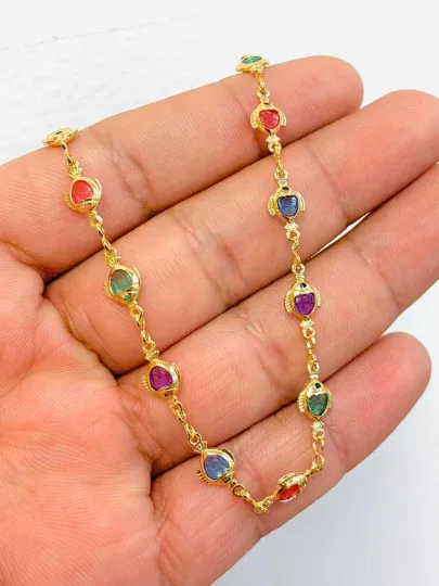 18K Gold Filled Anklet Bracelet For Women / Fish Anklet Bracelet 10" / Anklet Bracelet