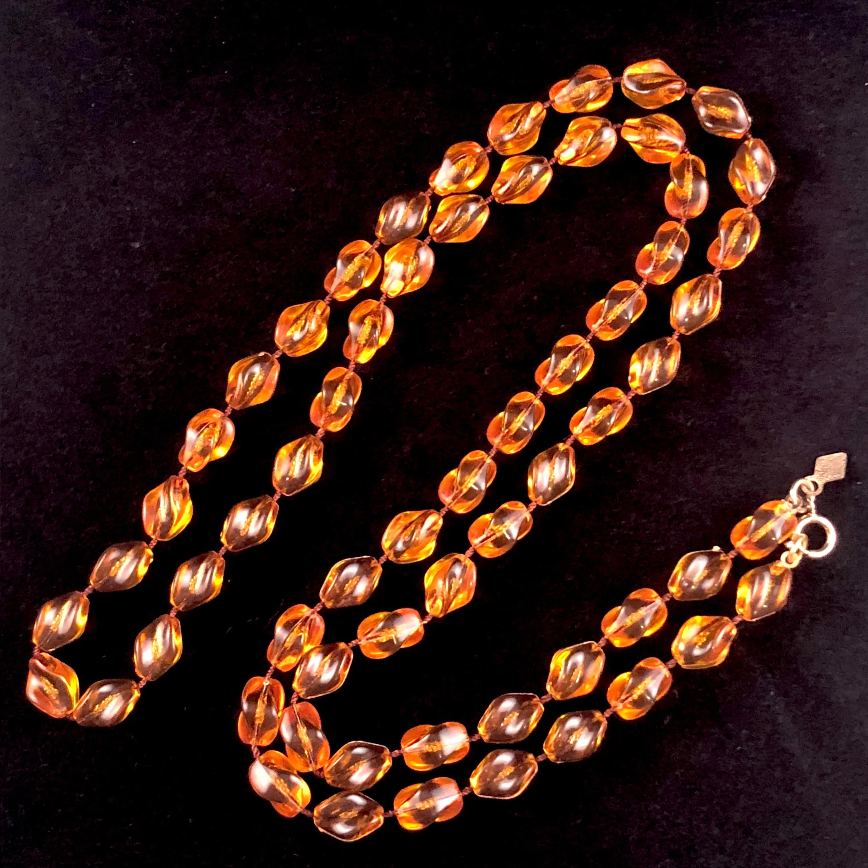 1976 Sarah Coventry Amber Holiday Beads