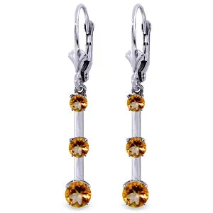 2.5 Carat 14K Solid Yellow Gold Kiss Like That Citrine Earrings