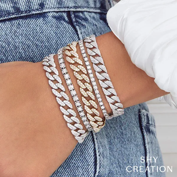 4.36ctw Diamond Pave Link Bracelet