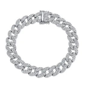 4.36ctw Diamond Pave Link Bracelet