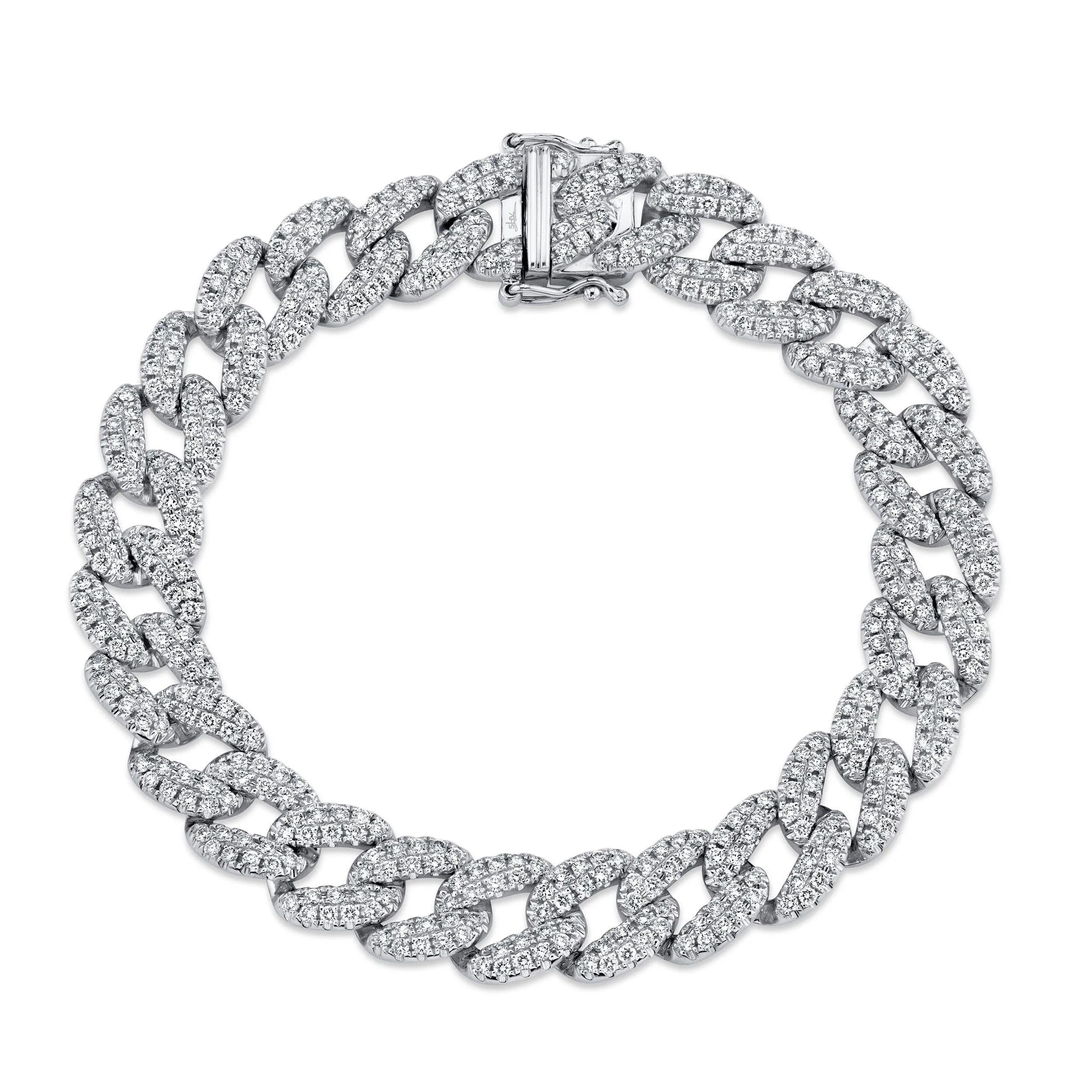 4.36ctw Diamond Pave Link Bracelet