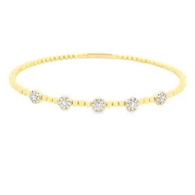 .48ct 14k Yellow Gold Diamond Bangle