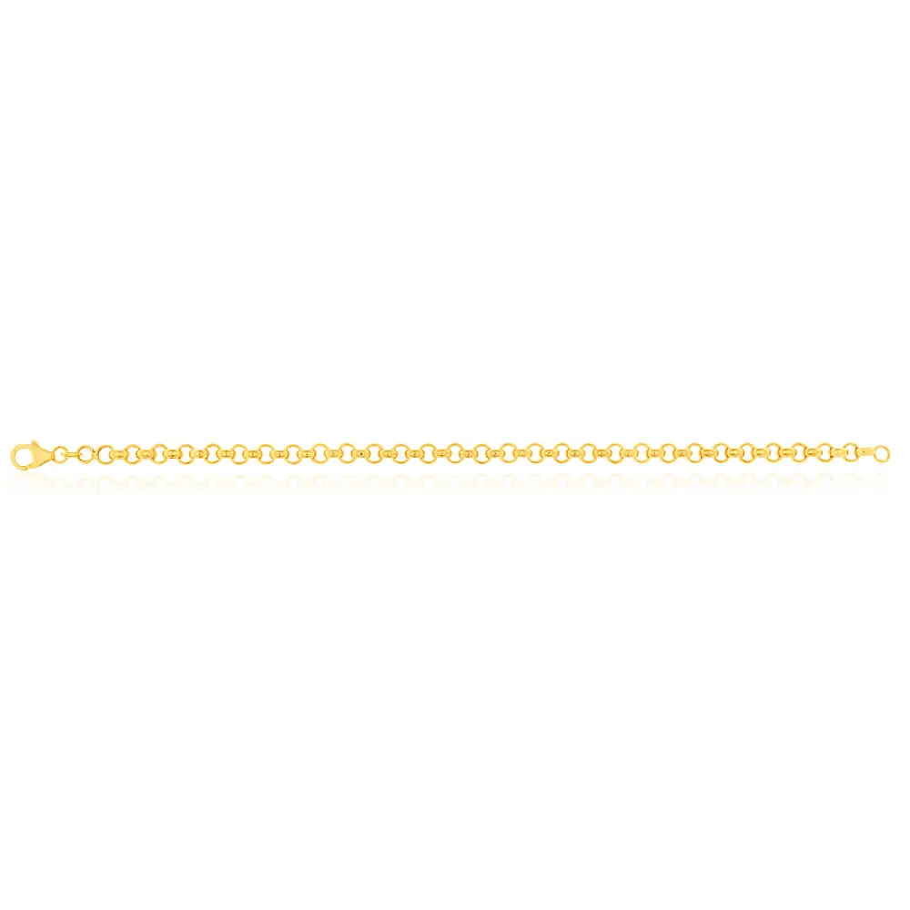 9ct Superb Yellow Gold Silver Filled Belcher Bracelet