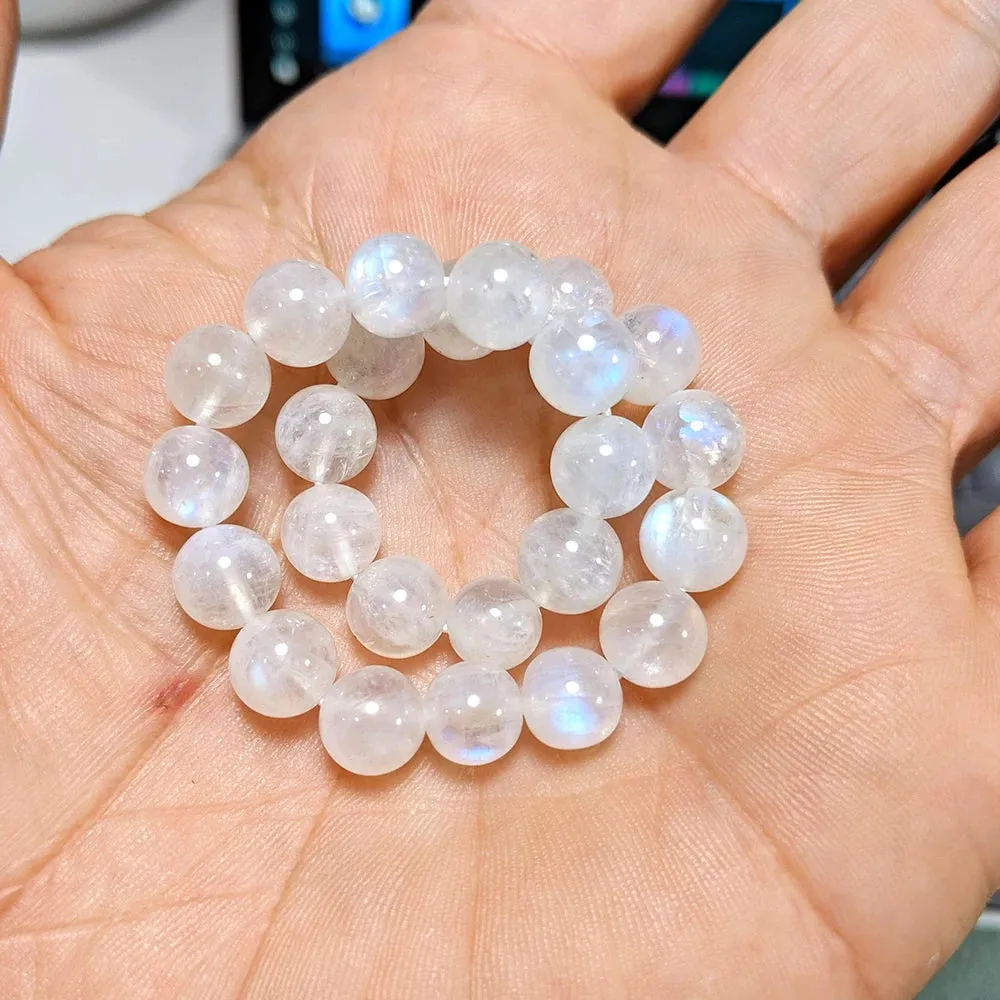 AAA Grade 7 MM Rainbow Moonstone Bead Bracelet