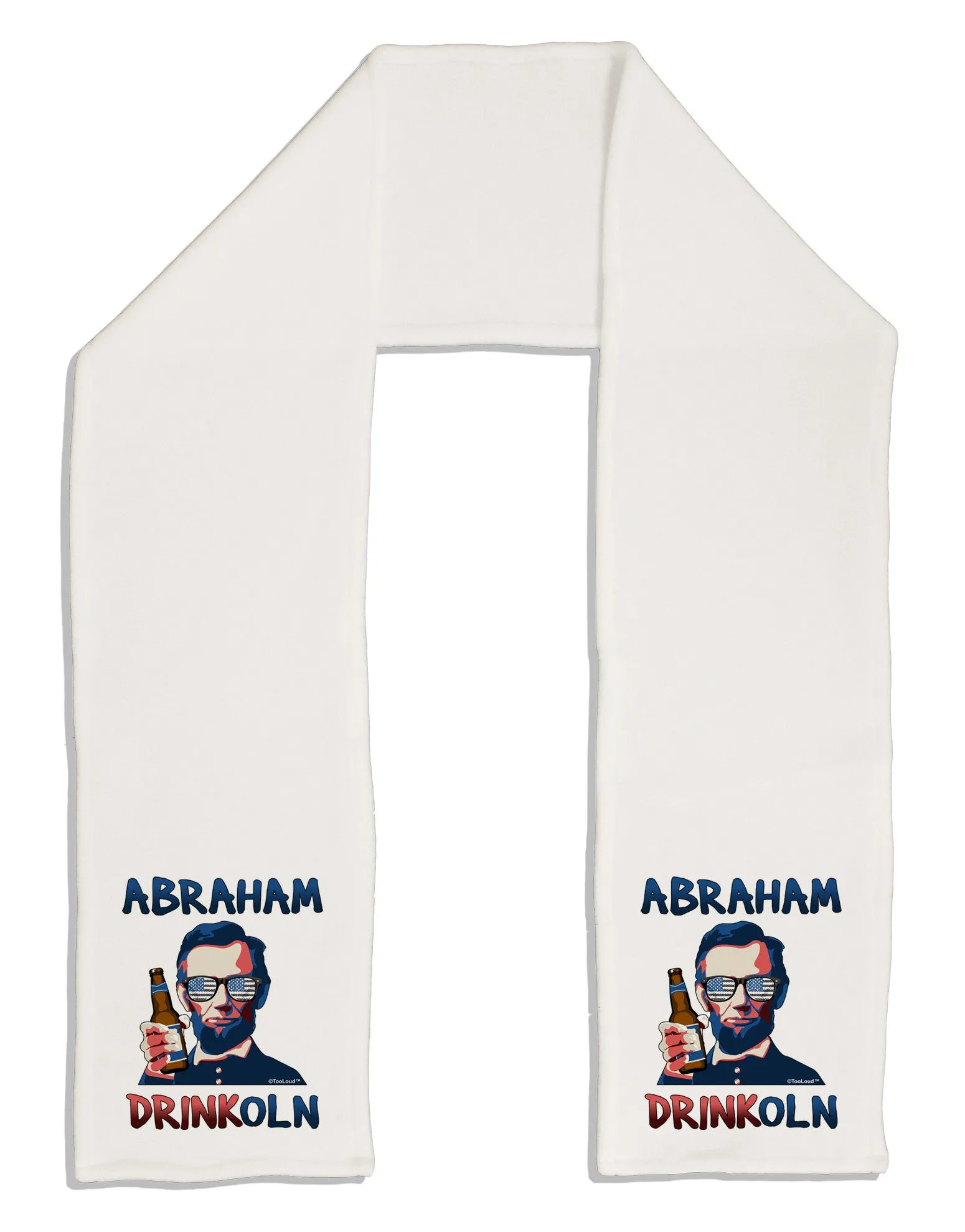 Abraham Drinkoln with Text Adult Fleece 64&#x22; Scarf