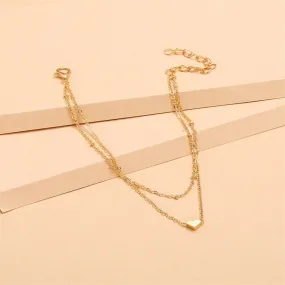 Alloy Simple Mori Temperament Hollow Anklet Necklace