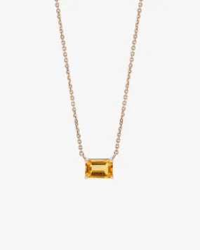 Amalfi Emerald Cut Citrine Pendant