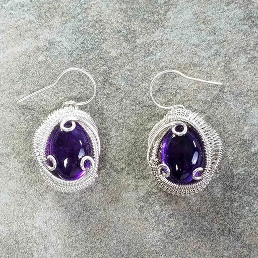 Amethyst Jewelry Necklace Earring Set