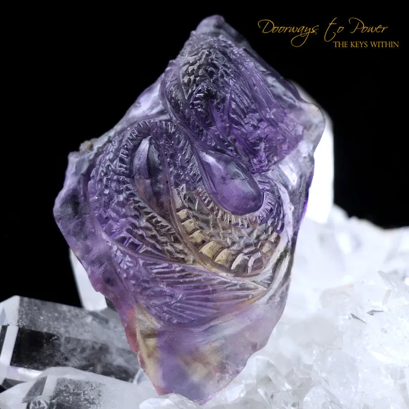 Ametrine Dragon Crystal Carving Ultra