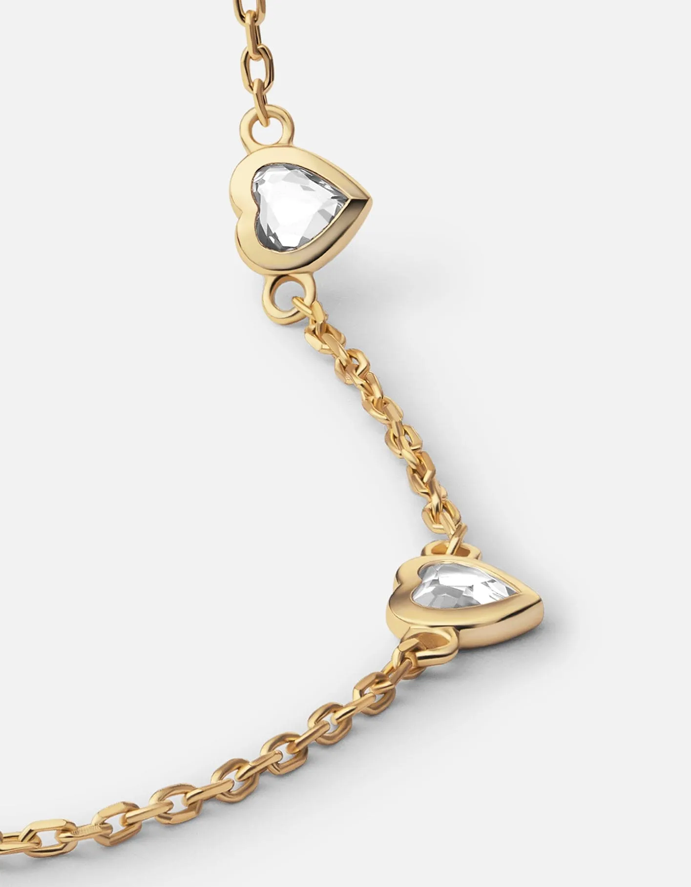 Amore Topaz Heart Bracelet, Gold Vermeil