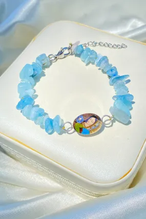 Aquamarine Chip Virgencita Bracelet©