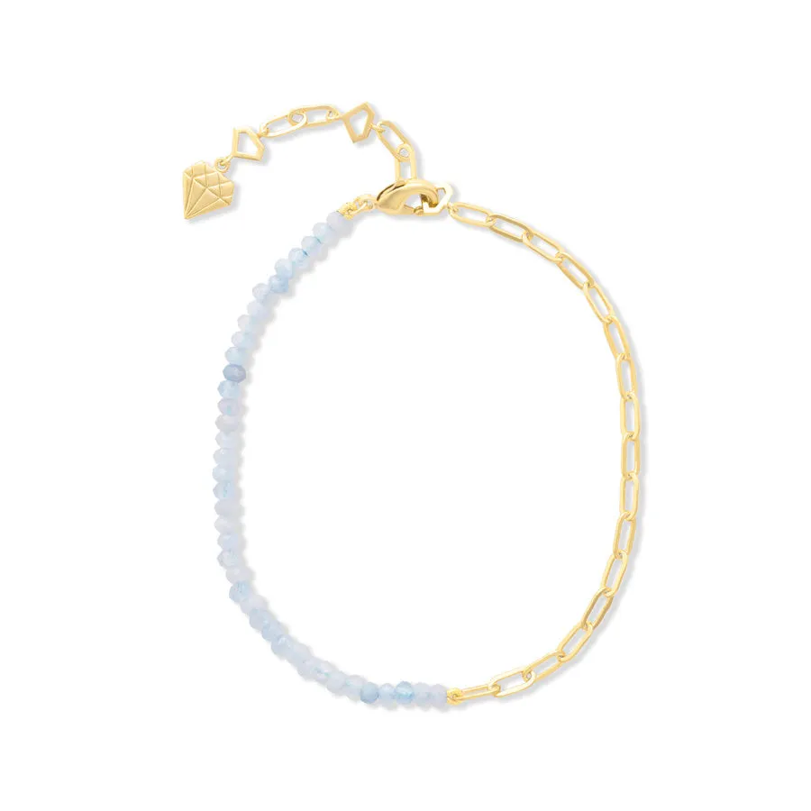 Aquamarine Seafoam Gold Bracelet