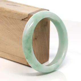 Baikalla™ "Classic Bangle" Genuine Burmese Green Jadeite Jade Bangle Bracelet (58.4 mm) #131