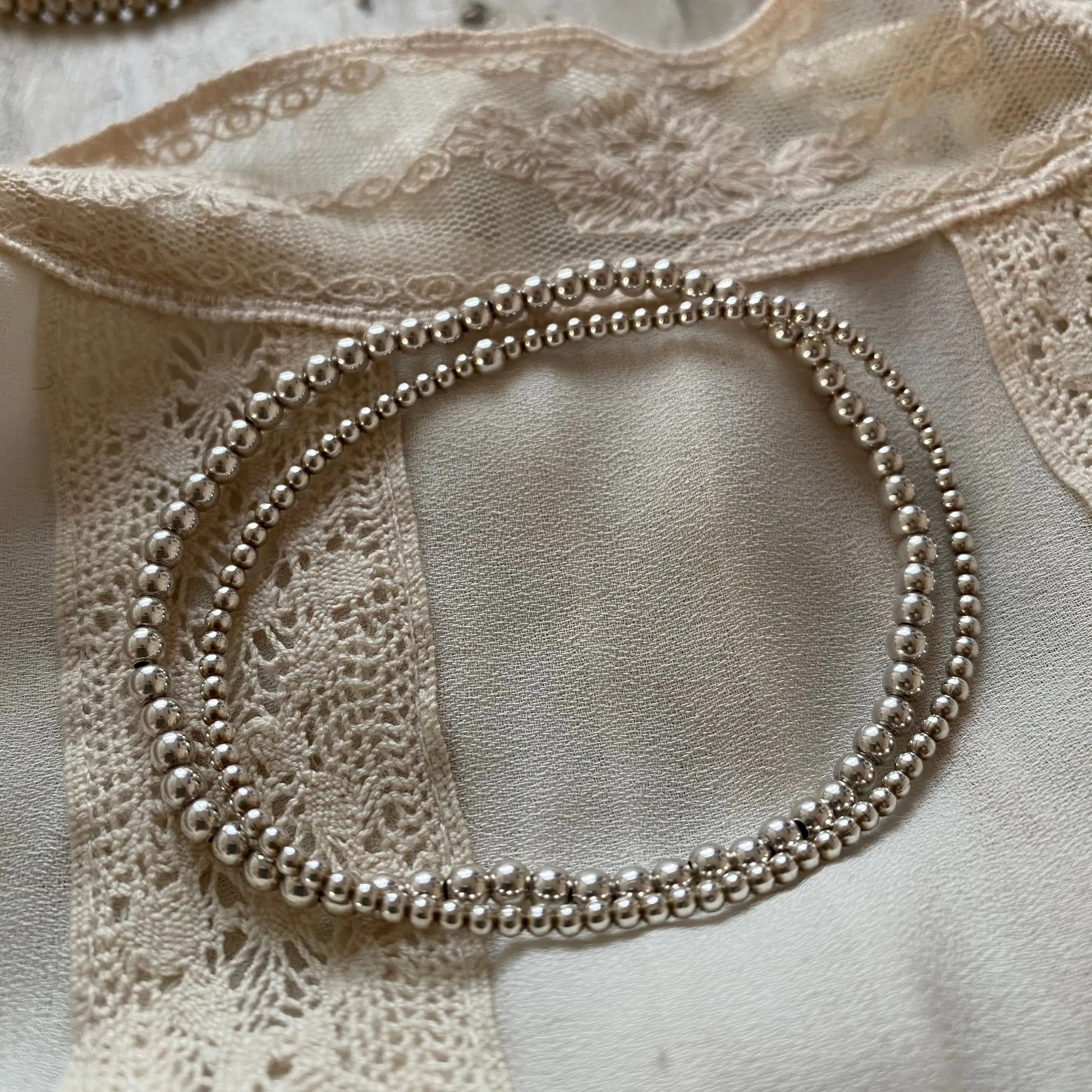 'Ball' bracelet | 925 Oxidized-silber