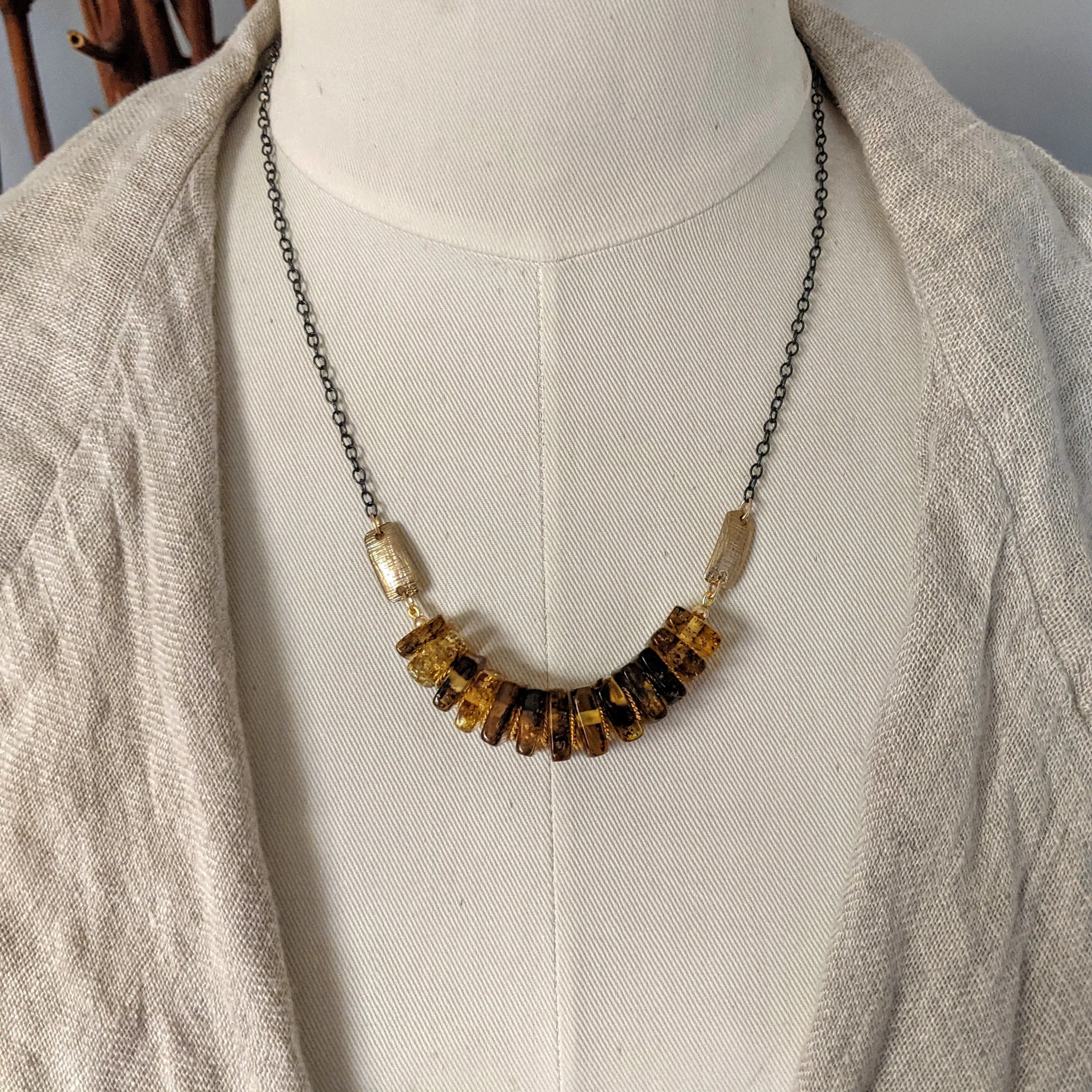 Baltic Amber Artisan Boho Necklace