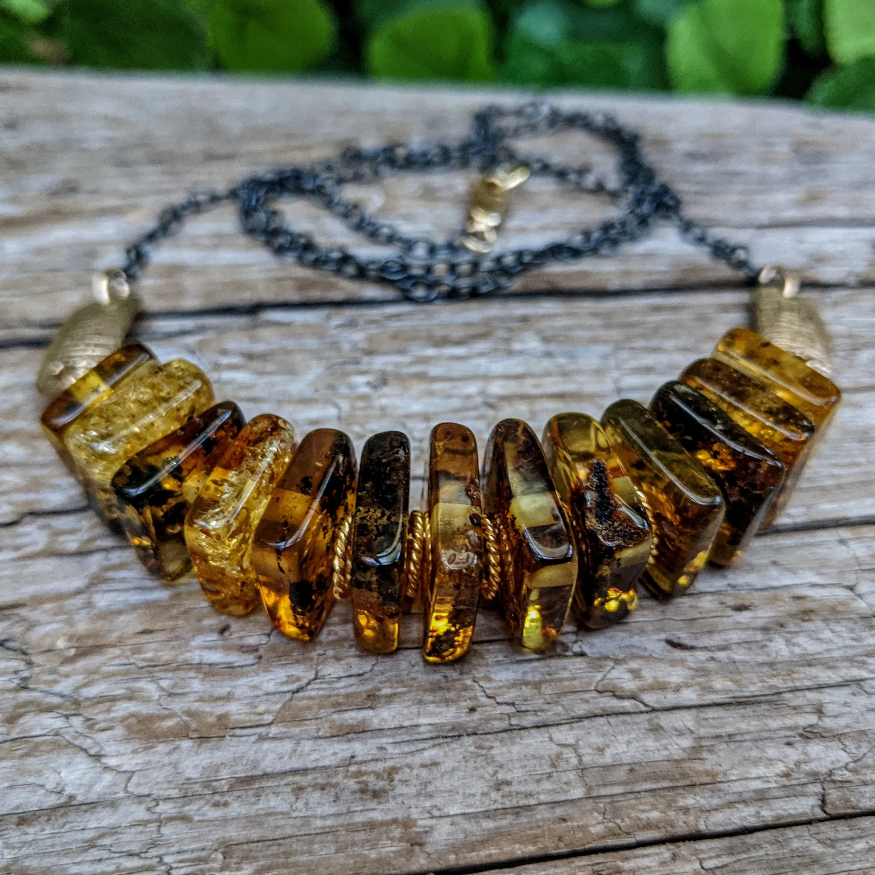 Baltic Amber Artisan Boho Necklace