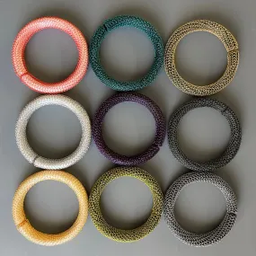 Bangle bracelets - Wire crochet jewelry