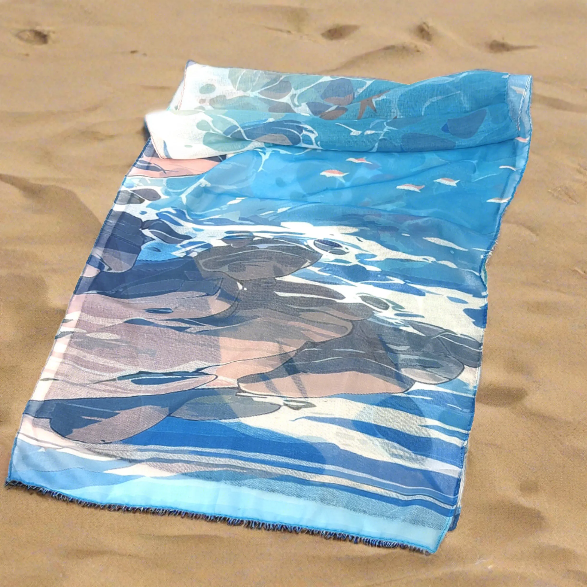 Beach Please Scarf - (50x180cm)