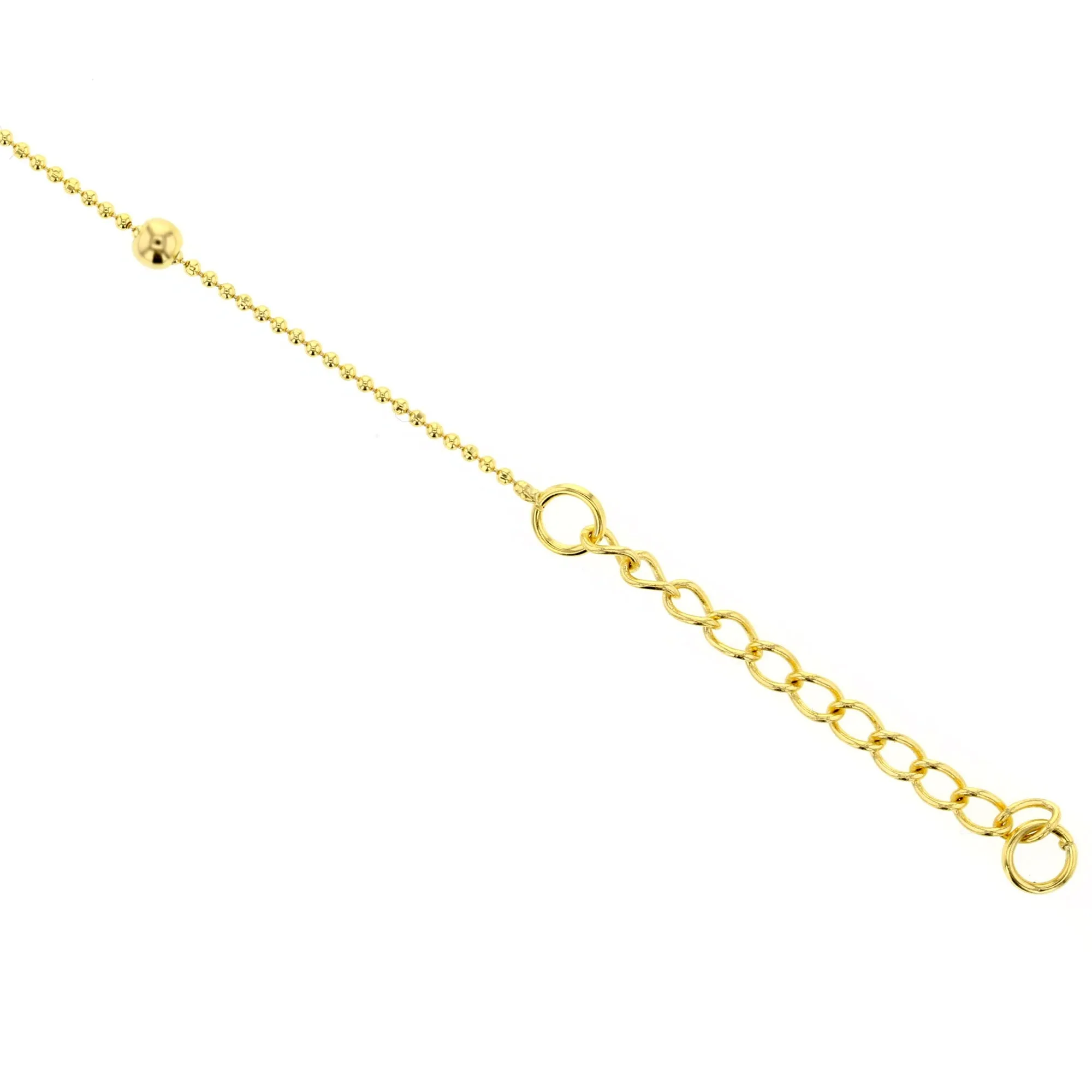 Beaded Chain Gold Anklet