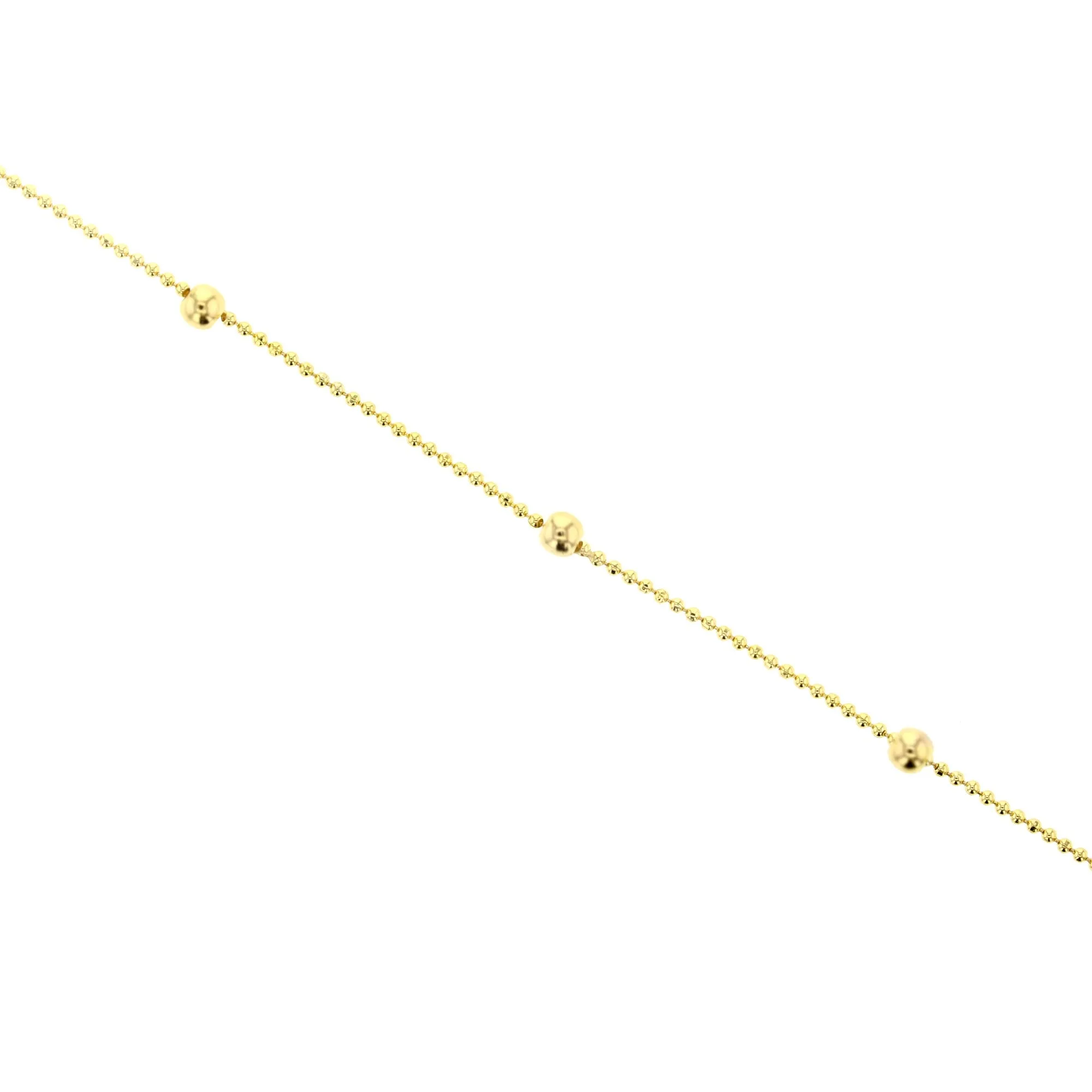 Beaded Chain Gold Anklet