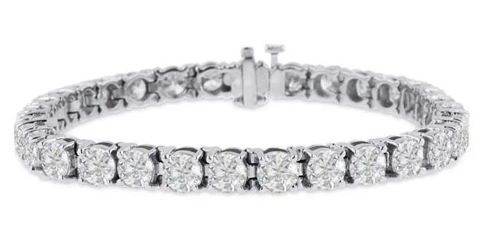 Beauvince Diamond Tennis Bracelet (26.01 ct Diamonds) in White Gold