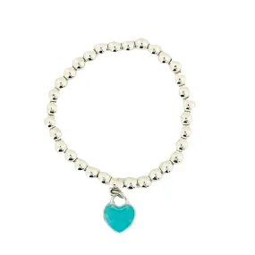 Betty Bead Bracelet | Turquoise Heart