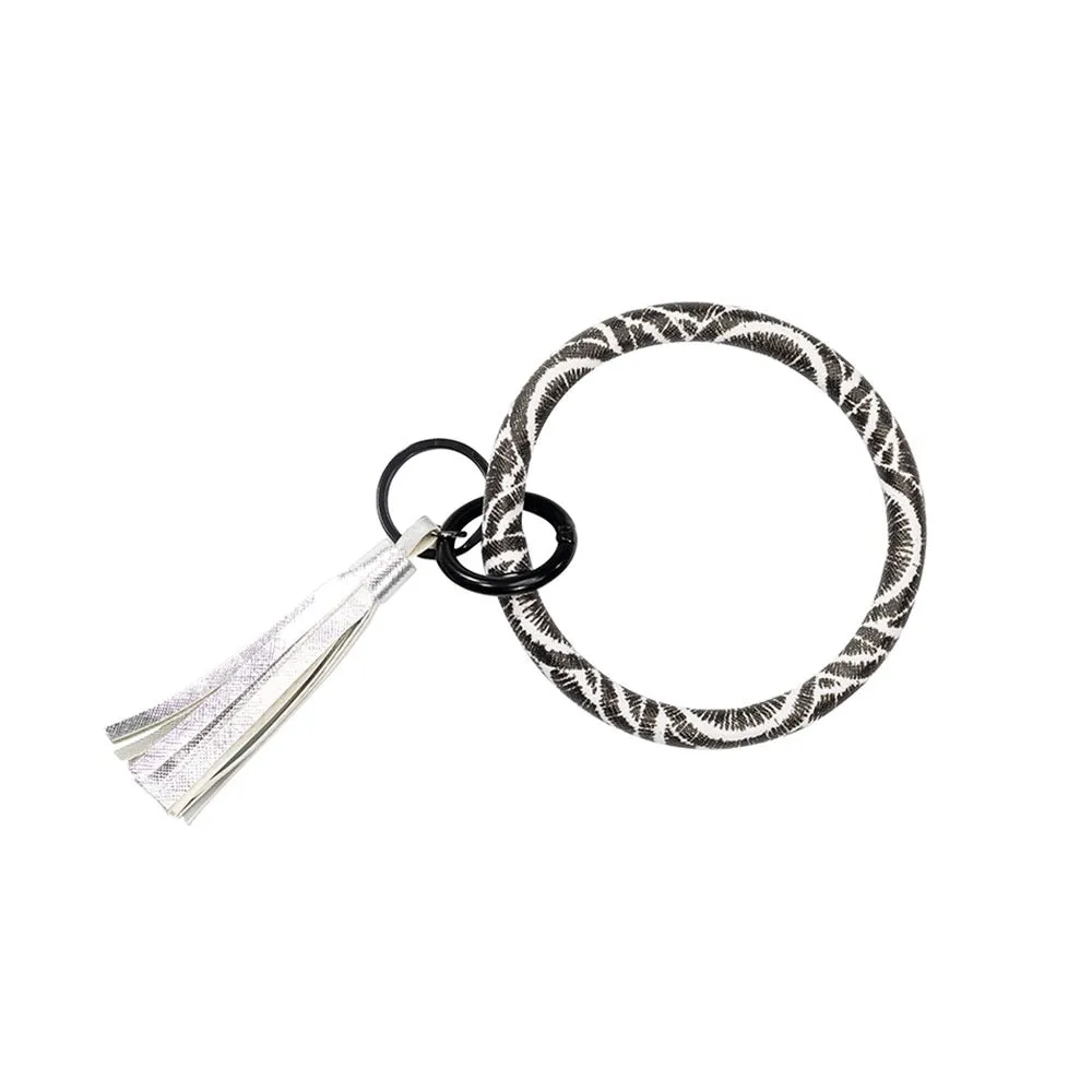 Black and White Bangle Key Chain