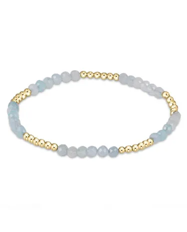 Blissful Pattern 2.5 mm Bead Bracelet - Aquamarine