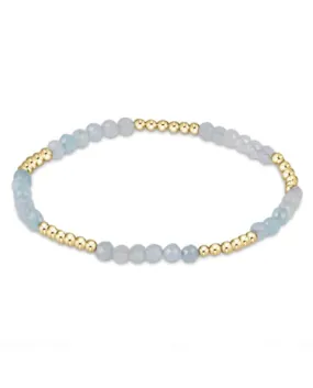 Blissful Pattern 2.5 mm Bead Bracelet - Aquamarine