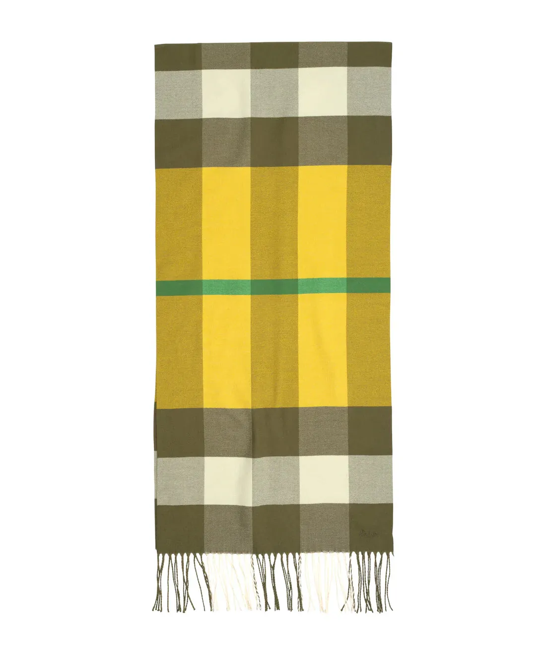 Blocked Plaid Scarf