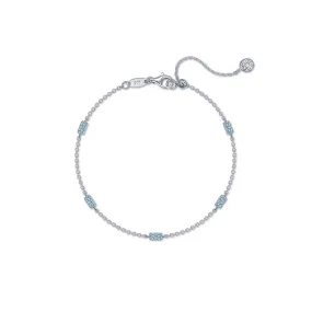 Blue Bars Stationary Sparkle Bracelet