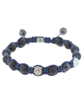 Blue Sapphire Onyx Bead Bracelet