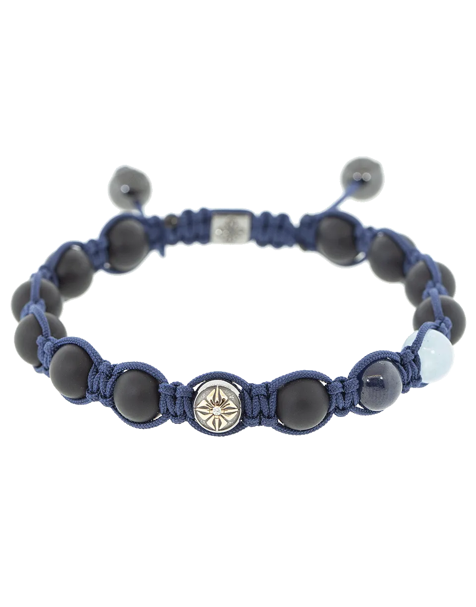 Blue Sapphire Onyx Bead Bracelet